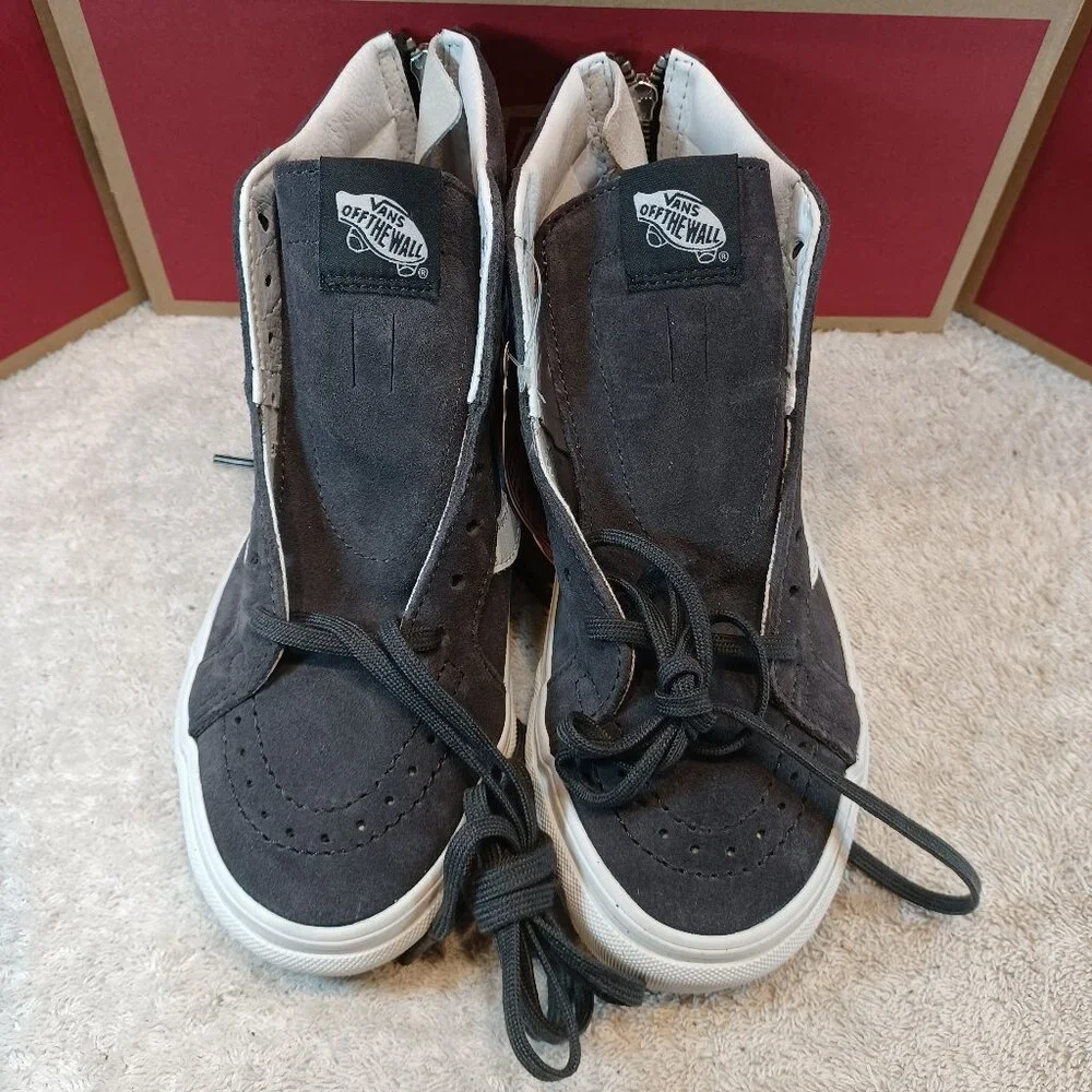 Vans Men's 4/Women's 5.5 Sk8 Hi Pig Suede Charcoal Gray